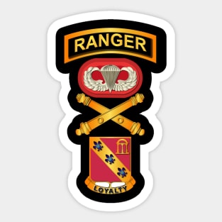 319th Field Artillery Regt  - Wngs - DUI - Br Sticker